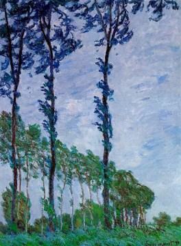 Álamos Efecto Viento Bosque de maderas Claude Monet Pinturas al óleo
